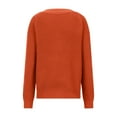 thumbnail image 6 of Hinvhai Plus Size Sweater Tops On Seasonal Clearance Women's Soild Long Sleeve Pocket Knit Pullover V-neck Sweater Coat Orange 8(L), 6 of 7
