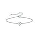 thumbnail image 1 of Pulsera de corazón inicial Silvora Pulseras de dijes Pulseras de cadena de plata de ley 925 Letra A, 1 of 8