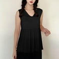 thumbnail image 3 of yillto Womens Pajamas Tank Sleeveless V Neck Loose Flowy Summer Basic Soft Comfy Loungewear Shirt, 3 of 7