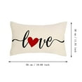thumbnail image 3 of Valentines Day Pillow Cover 12X20 Inch/30X50cm Love Heart Decorations Holiday Farmhouse Decorative Pillow Case Decor for Home Sofa Couch (No Inner Liner Filling, Only a Pillowcase）, 3 of 4