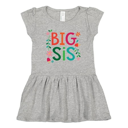 

Inktastic Big Sis Girls Cute Sister Announcement Gift Toddler Girl Dress