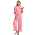 thumbnail image 5 of DAKIMOE Lounge Sets for Women Short Sleeve Tops and Long Pants Soft Comfy Pajamas Set 2 Piece Loungewear Nightwear Pjs Sleepwear Outfits for Women S-XXL, 5 of 7