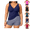 Dark Blue, variant on OIOLOYJM Plus Size Swimsuits for Women 2 Piece Ruched V Neck Floral High Waist Tankini Sets Two Piece Bathing Beach Fitness Athletic Swimwear Wine 18 US Plus