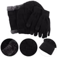 thumbnail image 2 of EeaseMX 1 juego de bufanda cálida, gorro de punto grueso, guantes de moda para hombre, conjunto cálido de invierno, 2 of 8