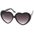 thumbnail image 3 of zeroUV Female Women's Oversize Gradient Lens Heart Sunglasses 56mm (Black / Lavender) - 56mm, 3 of 4