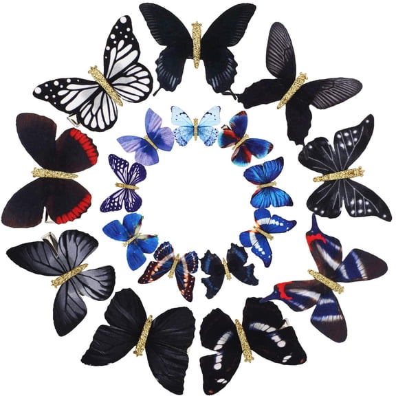 18 Pieces Glitter Butterfly Hair Clips for Girls Teens Women Hair Accessories