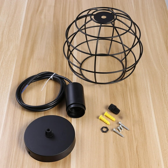 RUNROTOO Lanterne Vintage en Fer Éclairage Noir Suspension 1 Pack pour Bar