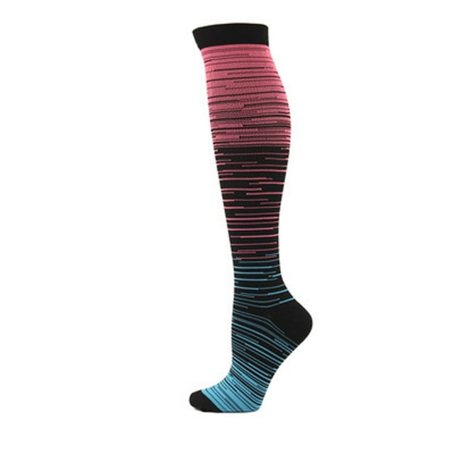 Dvkptbk Compression Socks for Women & Men Color Pattern Pressure Stocking Men Women Elasticity Stocking Outdoor Movement - Summer Savings Clearance