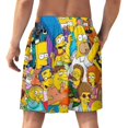 thumbnail image 3 of Simpsons Men's Short Pajama Pants Soft Trendy Sleep Shorts Breathable Ice Silk Lounge Shorts M, 3 of 8