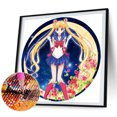 thumbnail image 2 of Taladro de pintura de diamantes, Kits de bricolaje de Sailor Moon, decoración de pared para el hogar redonda completa, arte artesanal Hugtrwg Para estrenar, 2 of 9