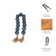 thumbnail image 5 of Wooden Beads Garland with Tassel for Home Decor - Mango Wood Garland for Entryway and Cabinet Styling - Decorative Accent for Office, Coffee Table, and Living Room Decor - 2", Blue, 5 of 11