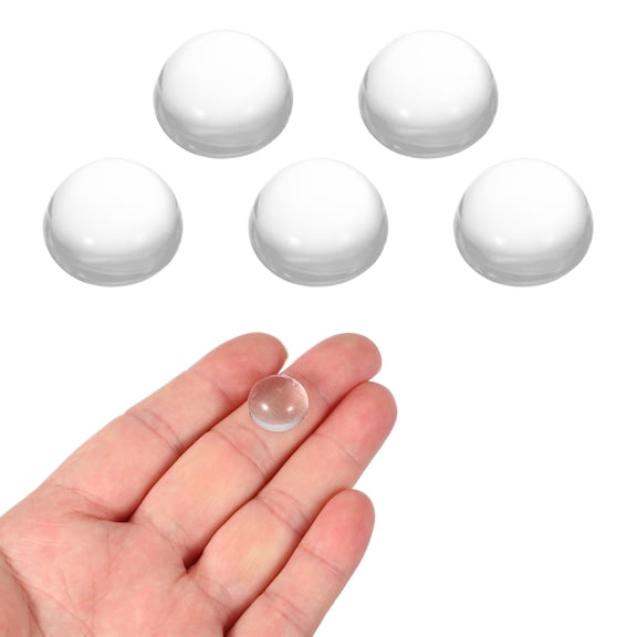 Uxcell 5 Pcs Convex Lens, 15mm OD 13mm Focal Length Magnifier Lens Optical Lenses Borosilicate Magnifying Glass Flat Convex for DIY Crafts Office Home Science LED Spotlights Flashlights