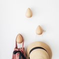 thumbnail image 1 of 1 Set Hat Hook Portable Lightweight Ornamental Wall Mounted Coat Hook Water Drop Shape Rack for Home, 1 of 5