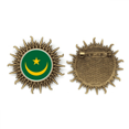 thumbnail image 1 of Mauritania Africa National Emblem Pin de gancho de metal vintage con forma de sol Unbranded M, 1 of 3