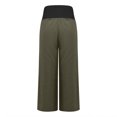 thumbnail image 5 of Lenpel Capri Pants for Women Elastic High Waisted Pull on Pleated Wide Leg Pants Casual Loose Capris with Pockets, 5 of 6