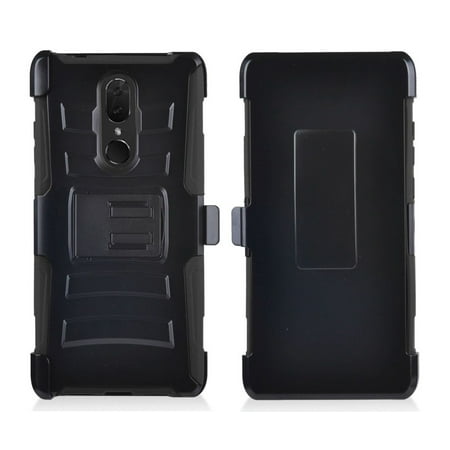 Bemz Rugged Series Case for Coolpad Legacy (2019) - Heavy Duty Armor Double Layer Shockproof Rugged Protection Cover with Built-in Stand and Rotatable Belt Clip Holster - (Best Handgun For Home Protection 2019)