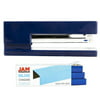 JAM Paper Office & Desk Sets, 1 Stapler 1 Pack of Staples, Navy and Blue, 2/pack