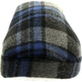 thumbnail image 3 of Empire Mens Sophisticated Mens Open Back Plaid Fleece Slippers, 3 of 4