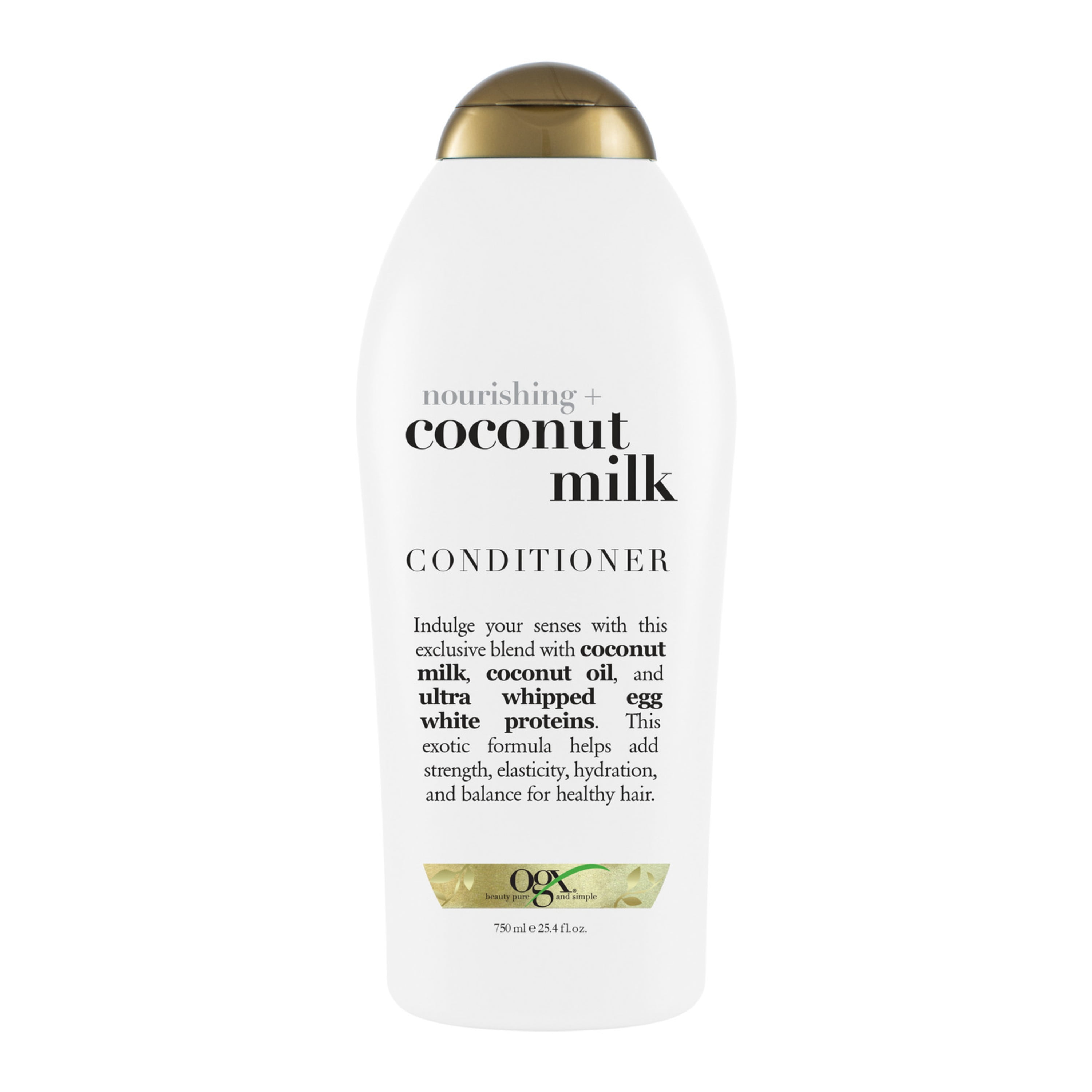 OGX Nourishing + Coconut Milk Moisturizing Daily Conditioner with Egg White Protein, 25.4 fl oz
