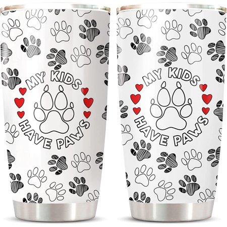 

Athenstics My Kids Have Paws Tumbler Pattern Seamless 20 Oz Stainless Steel Tumbler Cup With Lid Double Wall Vacuum Insulated Tumblers Coffee Travel Mug