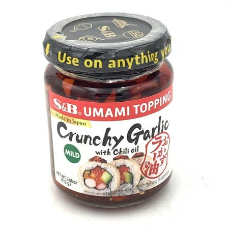 S&B Crunchy Garlic Topping With Chili Oil From Japan 3.88 oz