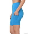 thumbnail image 3 of Zenana Women & Plus Workout Yoga Running Compression Exercise Biker Shorts with Side Pockets, 3 of 4
