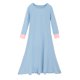 thumbnail image 4 of Odeerbi Niñas Vestido Musulmán Algodón Con Hijab Una-Pieza Vestido Oración Islámica Color Sólido Vestido Manga Larga Con Pañuelo En La Cabeza Conjunto, 4 of 8