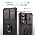 thumbnail image 2 of for Samsung Galaxy S26+ 3-in-1 Phone Case with Slide Camera Cover, Build in 360° Rotating Ring Stand, Military Grade Protective Shockproof Heavy Duty Phone Case for Samsung Galaxy S26+,D, 2 of 9