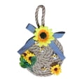 thumbnail image 2 of Guirnalda de sol de , flores artificiales, decoración Floral de A Zulema Corona colgante de puerta delantera, 2 of 8