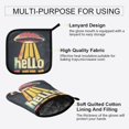 thumbnail image 3 of Yayeee Oven Mitts and Pot Holder Set of 2 Heat Resistant Kitchen Gloves Baking Hot Pad, Red UFO, 3 of 5