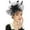 Black, variant on CXHEGBEJ Fascinators Hat for Women Bride Tea Party Headband Cocktail Headwear Headpiece Mesh Feather Hair Accessories For Parties Horse Racing Festival Red