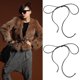 thumbnail image 1 of 2x Las Mujeres de La Moda Trenzaron La Cuerda Fina de La Cintura Del Lazo Del Mismo Del Cuero de La Pu de La Correa Soledad Cinturón de cintura de moda para mujer, 1 of 10