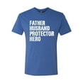 thumbnail image 2 of Wild Bobby,Father Husband Protector Hero Best Dad Husband Gift, Father's Day, Men Premium Tri Blend Tees, Vintage Royal, Small, 2 of 3