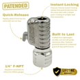 thumbnail image 2 of JACO Lightning S2 Quick-Connect Tire Air Chuck - 1/4" F-NPT (Open Flow) (2-Pack), 2 of 6