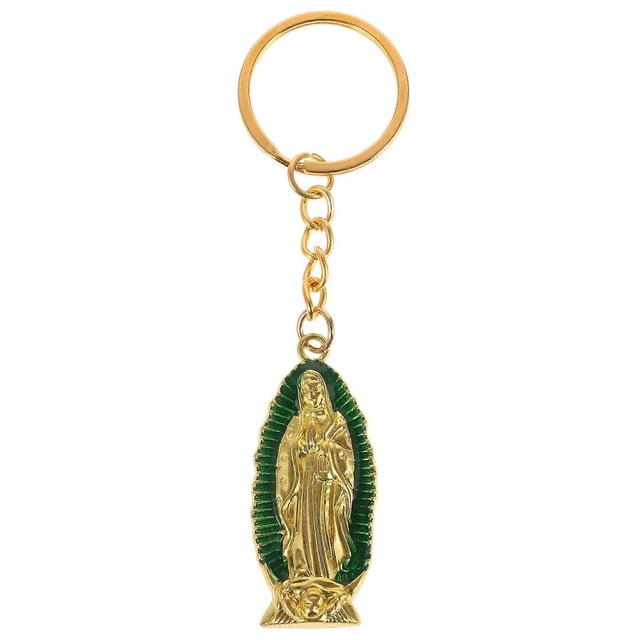 Our Lady of Guadalupe Keychain Pendant – Colorful Drip Oil Design, Decorative Accessory for Handbags, Suitcases, and More – Unique and Versatile