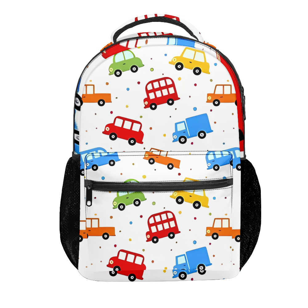 Car Preschool Backpacks, Toddler Backpacks with Chest Strap, Modern