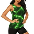 thumbnail image 2 of Gaeub Green Lightning Women's Workout Tank Tops Lightweight Sleeveless Shirts for Women for Athletic Running Tennis Yoga - XX-Large, 2 of 9
