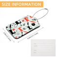 thumbnail image 5 of Square PU Leather Luggage Tags, 2 Pack, with Privacy Cover and Stainless Steel Ring - Suitable for Travel, Backpack, Handbag - Bag Tags, Handbag Tags Fox, 5 of 7