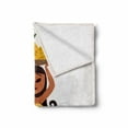 thumbnail image 2 of Hula Girl Soft Flannel Fleece Throw Blanket, Tropical Woman with Pineapples in Traditional Costume Vacation Hipster Style, Cozy Plush for Indoor and Outdoor Use, 50" x 70", Multicolor, by Ambesonne, 2 of 6