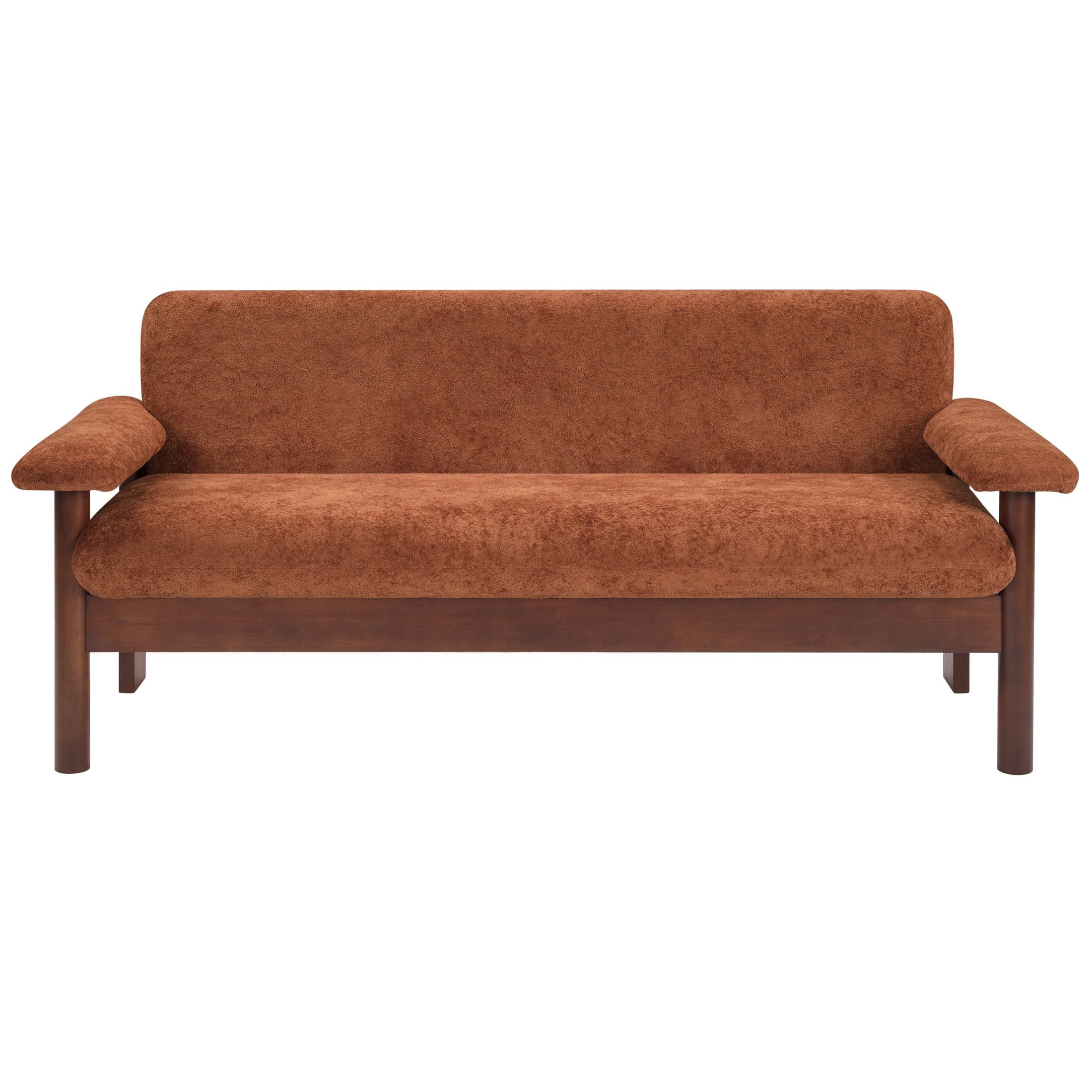 Christopher Knight Home 70" Modern Sofa, Chenille Upholstered Couch with Pillow Top Arms, Red