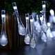 thumbnail image 5 of Cadena de luces solares 23 pies 50 gotas de agua LED decoración de hadas al aire libre impermeable 8 modos blanco cálido, 11 Feliz Sencillez, 5 of 5