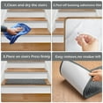thumbnail image 6 of Pure Era 8" x 30" Carpet Stair Treads Protector Cover Indoor Non Slip Self Adhensive Tape Free Set of 12 (Gray Diamond Trellis), 6 of 9