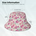 thumbnail image 4 of Daiia Purple Watercolor Flowers Pattern Bucket Hat - Trendy Cotton Sun Hat for Beach, Golf, Fishing - Fun Outdoor Vacation Boonie for Men and Women, 4 of 9