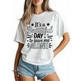 thumbnail image 2 of Women's T-Shirt It's A Beautiful Day To Leave Me Alone Simple Style Short Sleeve Casual Tee Classic Crew Neck T Shirt for Women White, XL, 2 of 7