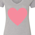 thumbnail image 4 of Inktastic Pink Valentine's Day Heart Women's V-Neck T-Shirt, 4 of 5