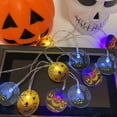 thumbnail image 1 of Cadena de luces con forma de calavera y fantasma, caja de batería, luz decorativa de terror, cadena de luces de calabaza de Halloween, 1 of 5