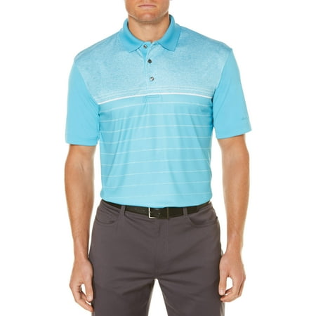 - Men's Performance Short Sleeve Heather Print Golf Polo