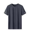 thumbnail image 1 of Camiseta de manga corta de seda helada para hombre: camiseta informal elástica, transpirable y de secado rápido para el verano, cómoda para practicar deporte y relajarse, 1 of 4