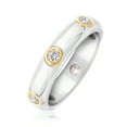 thumbnail image 5 of Ross-Simons 0.60 ct. t.w. Bezel-Set Lab-Grown Diamond Ring in Sterling Silver and 18kt Gold Over Sterling, Women's, Adult, 5 of 5