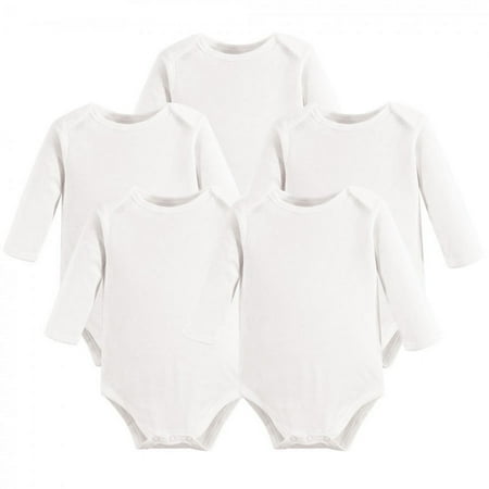 UPC: 0660168662290 | Touched by Nature Organic Cotton Long-Sleeve Bodysuits 5pk White 6-9 Months
